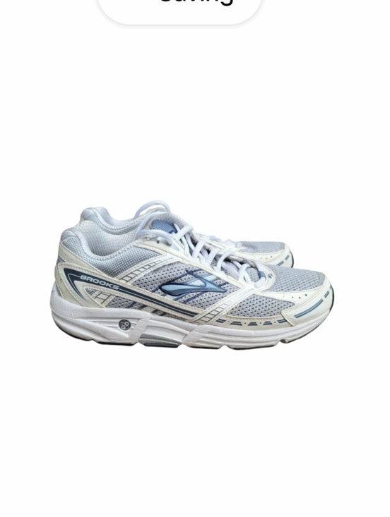 Brooks Shoes - Brooks Addiction 9 Athletic Run Walk Tennis Shoe Sneaker White Blue Women 9.5